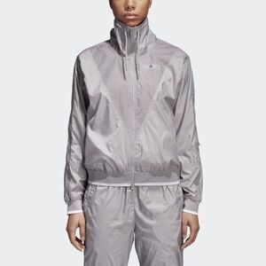 Stella McCartney x Adidas Barricade Bomber Full Zip Jacket size S Gray Silver
